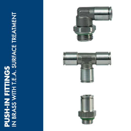 TEA - Brass push-in fittings with T.E.A. surface treatment 