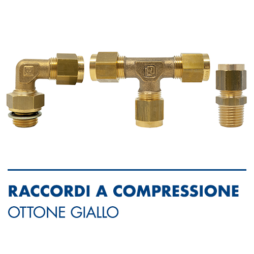 3400 - Raccordi a Compressione in Ottone Giallo 