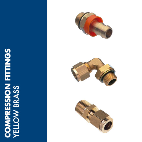 3400 - Yellow Brass Compression Fittings 