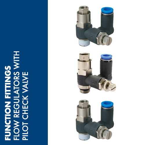 PVSC - Flow regulators with pilot check valve 