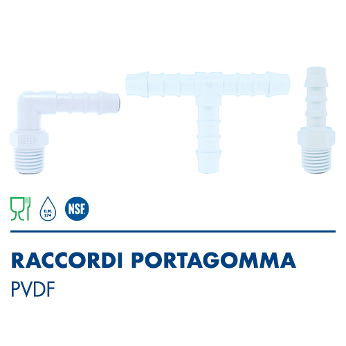 5900 - Raccordi portagomma in PVDF 