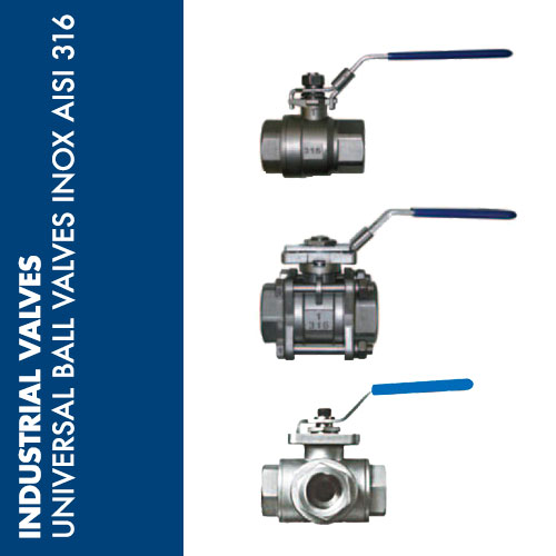 VSUI - Universal ball valves Inox AISI 316 