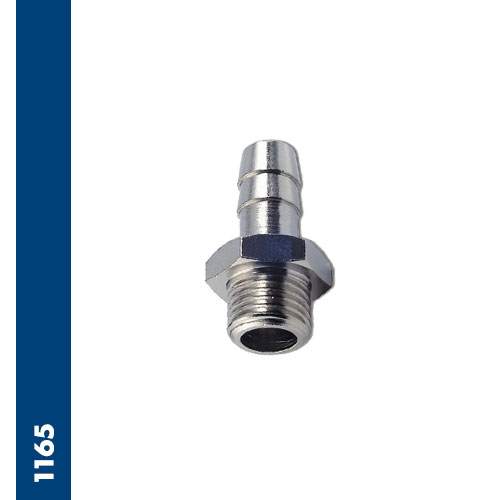 Male barb connector BSPP & metric thread