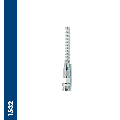 Swivel straight fitting with bayonet connection + nut + spring