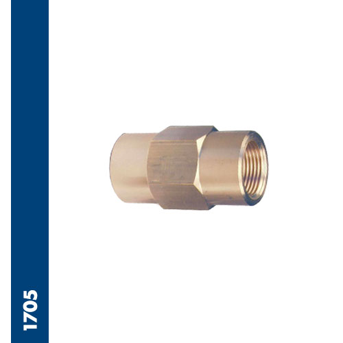 Check valve BSPP thread in yellow brass PN 20