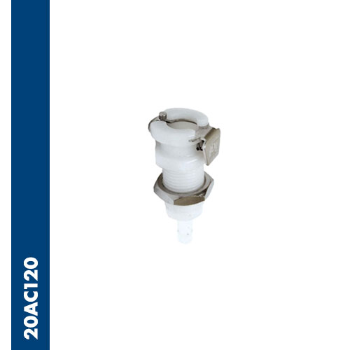 Immagine 20AC120 - Bulkhead quick coupler with barb connector