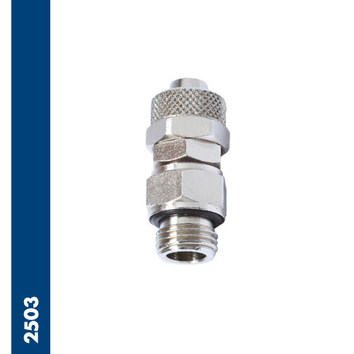 Swivel male connector BSPP thread with OR