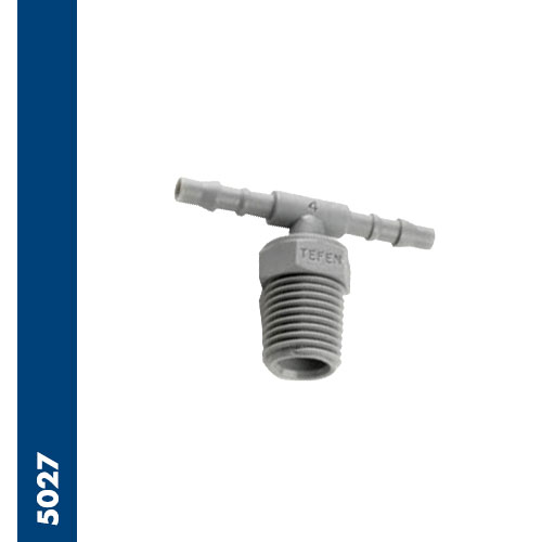 Male tee barb connector NPT thread