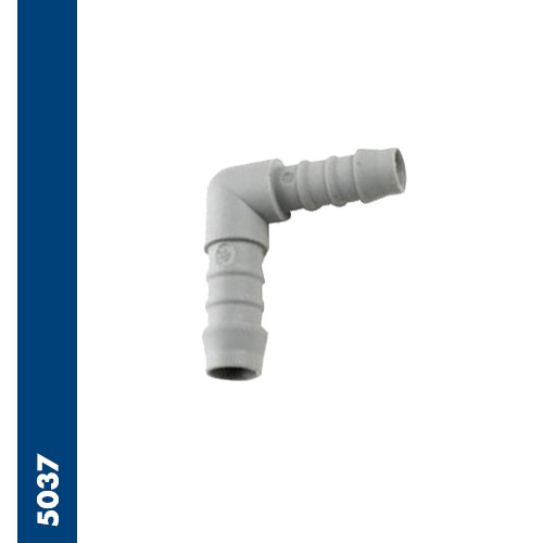 Reduced union elbow barb connector NPT thread