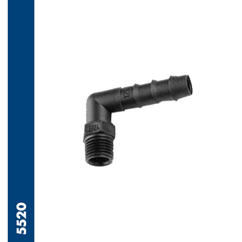 Immagine 5520 - Male elbow barb connector BSPT thread