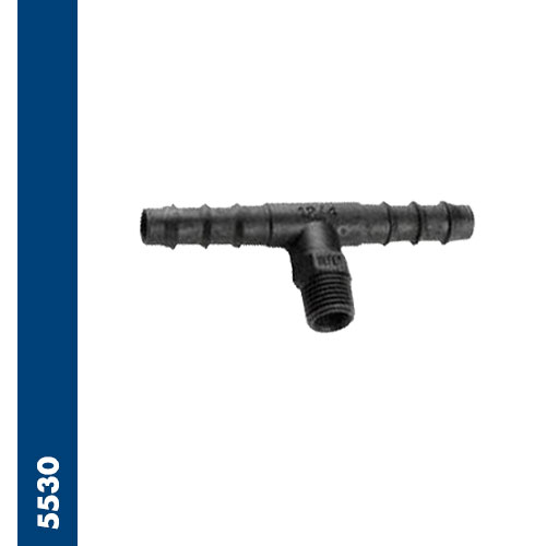 Immagine 5530 - Male tee barb connector BSPT thread