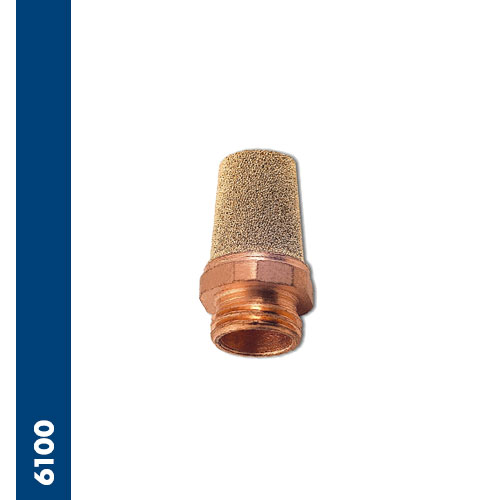 Immagine 6100 - Cone-shaped silencer of sinterized spherical bronze with hex coppered steel base