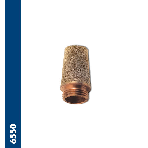 Immagine 6550 - Cone e-shaped silencer of sinterized spherical bronze with circular coppered steel base