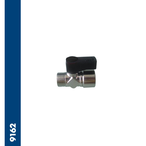 Micro ball valve M/F black lever