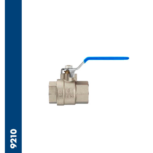 Immagine 9210 - Valvola a sfera universale a passaggio totale, attacchi filettati F/F BSPP - leva blu