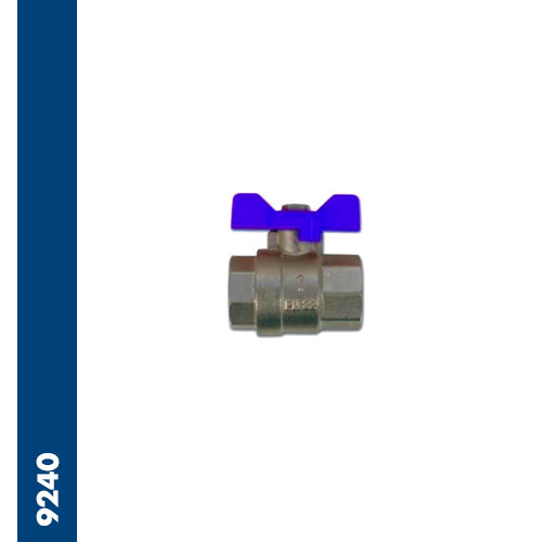 Immagine 9240 - Full bore universal ball valve, threaded ends BSPP F/F - blue butterfly lever