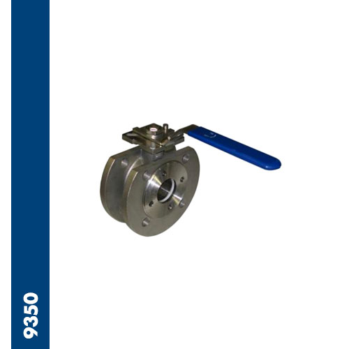 Immagine 9350 - Universal ball valve Inox AISI 316, flanged ends PN16 BSPP thread - blue lever