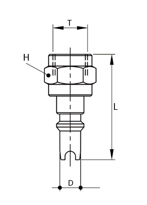 Disegno Tecnico ACD-50H Innesto femmina cilindrica BSPP, DN 7