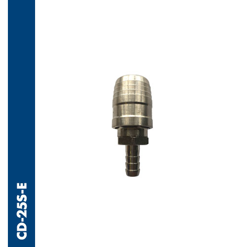 Quick coupler with barb connector, DN 5,2