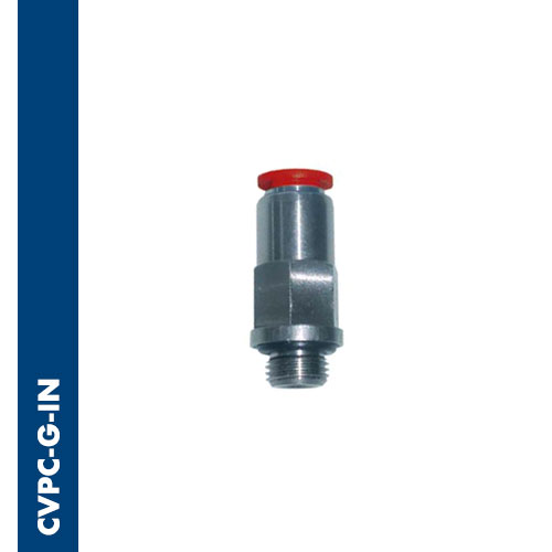 Male connector check valve BSPP & metric thread - IN