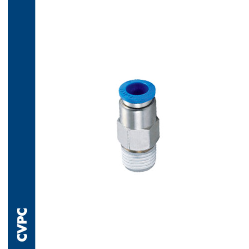 Immagine CVPC - Male connector check valve BSPT thread - OUT