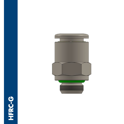 Male connector BSPP & metric thread