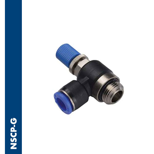 Flow regulator with manual quick exhaust valve BSPP thread