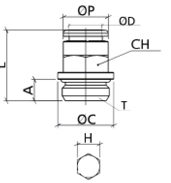 Diritto maschio cilindrico BSPP & metrico nichelato - Tierre Fittings