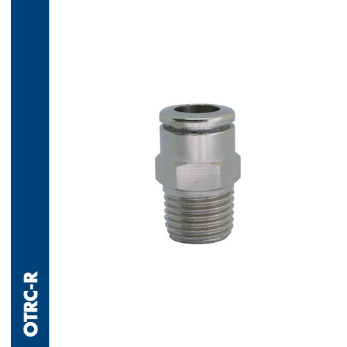 Male connector internal exagonal BSPT thread nickel plated