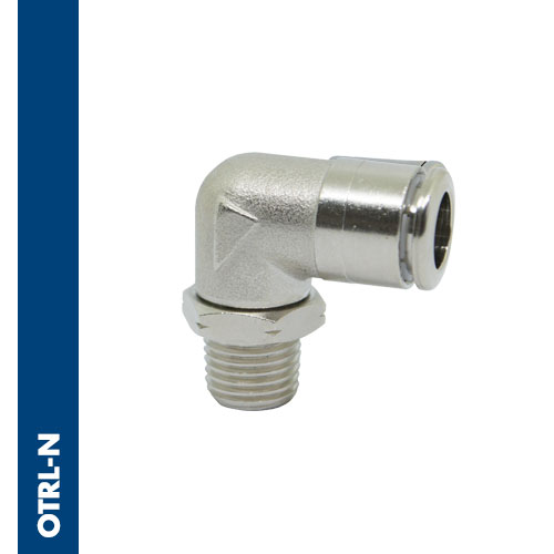 Swivel male elbow NPT & UNF thread nickel plated