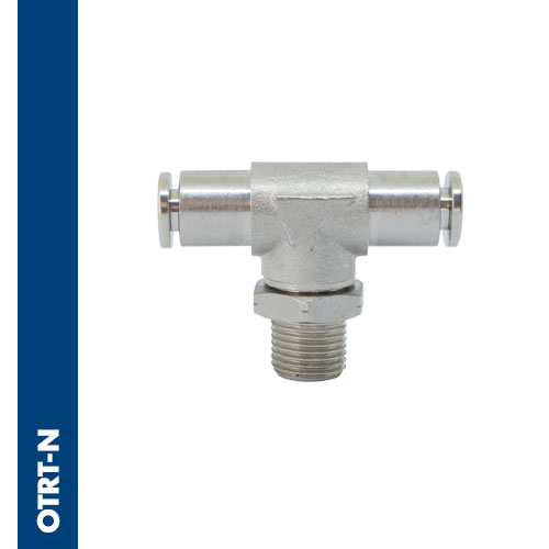 Swivel male tee NPT & UNF thread nickel plated