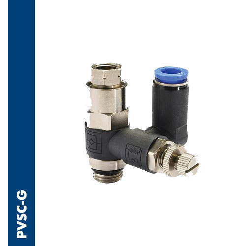 Immagine PVSC-G - Flow regulator with pilot check valve BSPP thread nickel plated