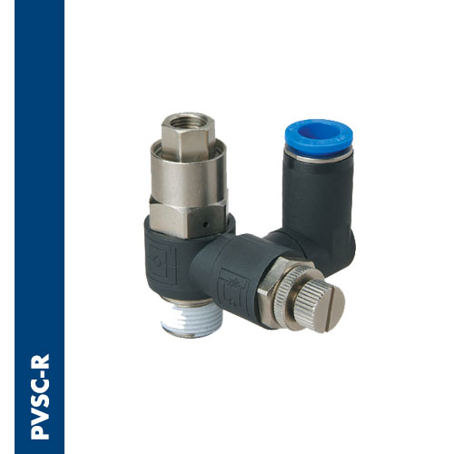 Flow regulator with pilot check valve BSPT thread nickel plated