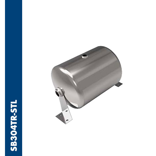 Stainless steel AISI 304 with L-brackets tank