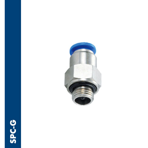 Male connector stop fitting BSPP thread