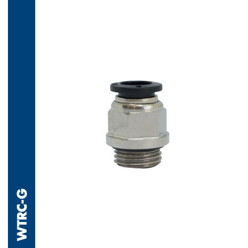 Male connector BSPP & metric thread nickel plated