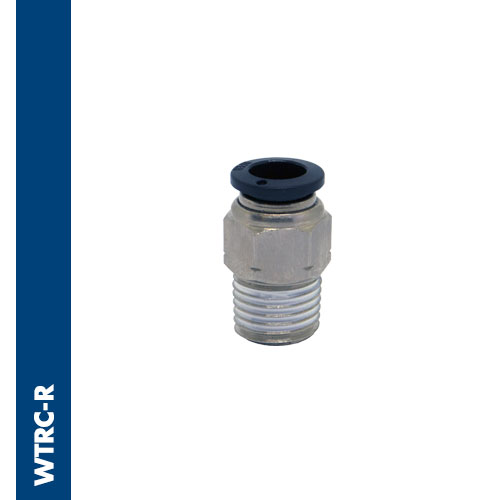 Male connector BSPT thread nickel plated