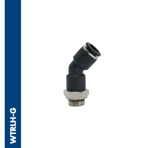 Immagine WTLH-G - Male elbow 45º BSPP & metric thread nickel plated