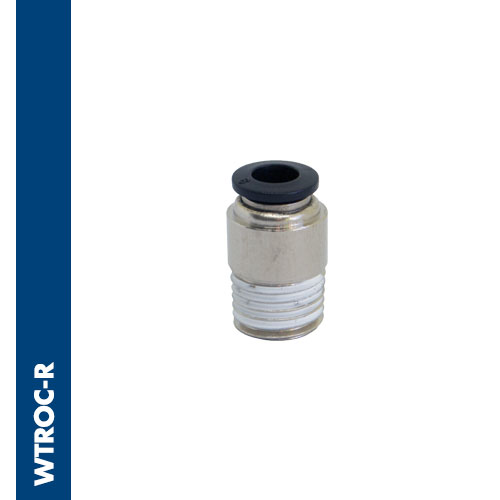 Male connector internal hexagon BSPT thread nickel plated