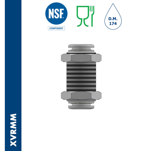 Immagine XVRMM - Bulkhead connector stainless steel AISI 316L